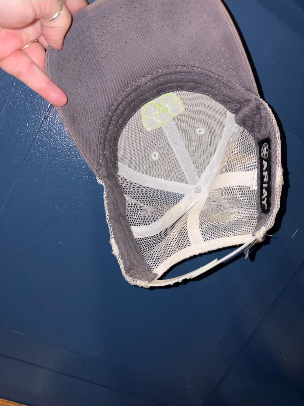 Ariat Youth Kids Cap with Neon Green Shield Logo